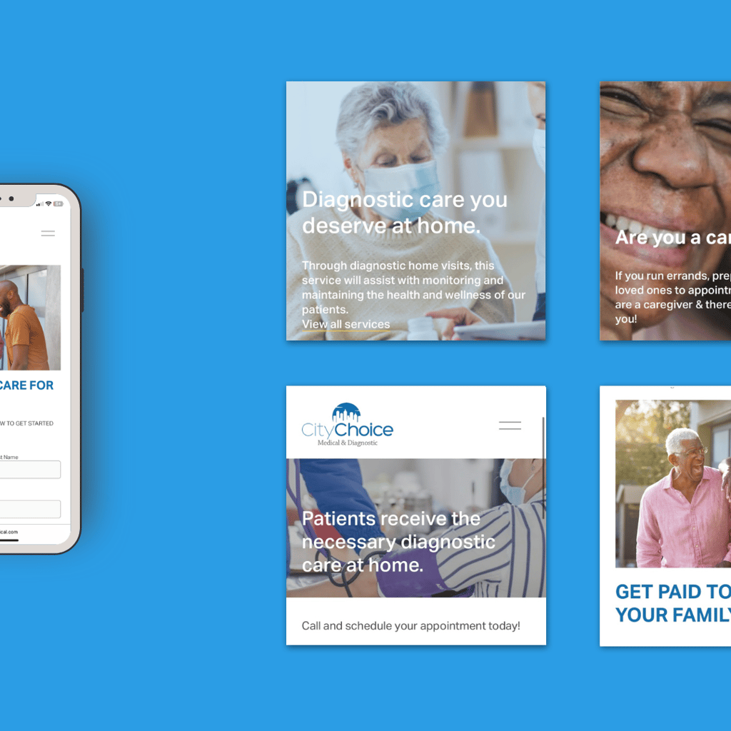 responsive mobile mock for website mobile design service.