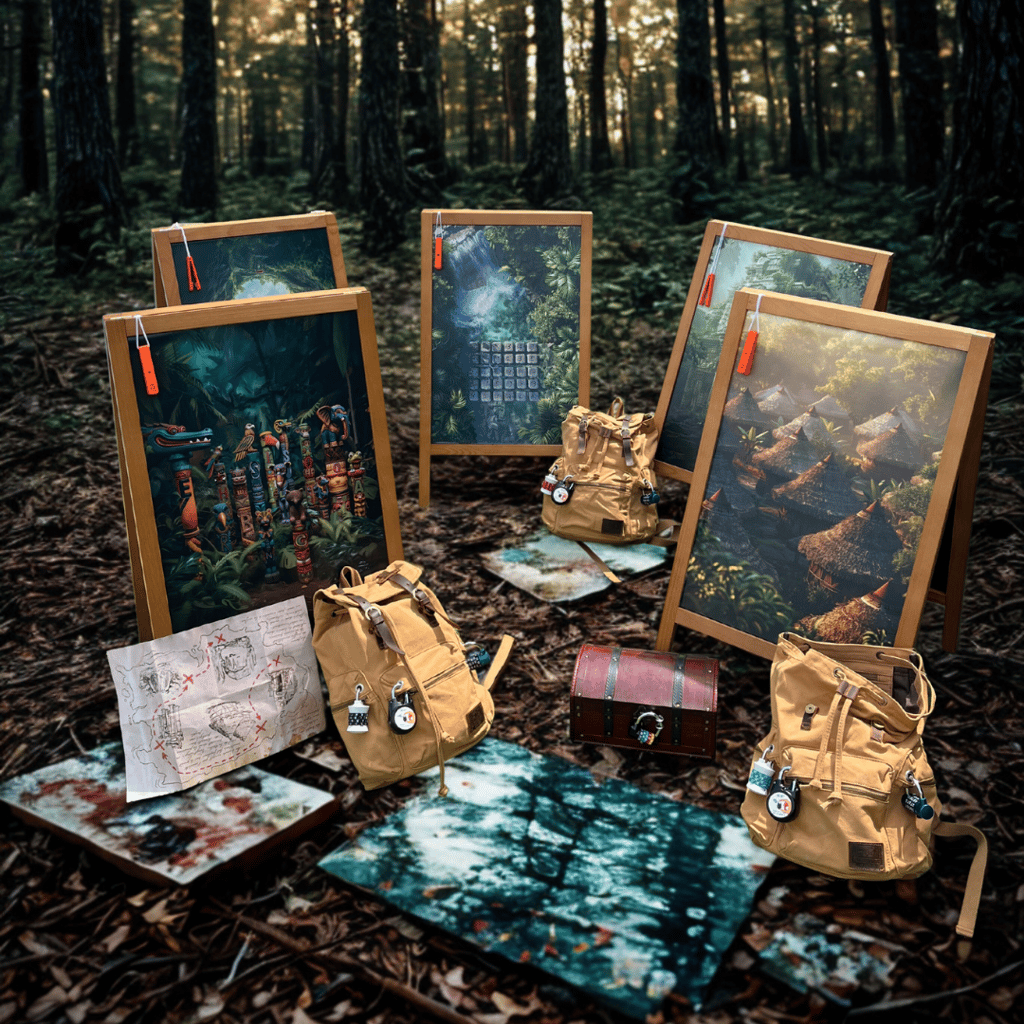 Jeu de piste transportable explorateur