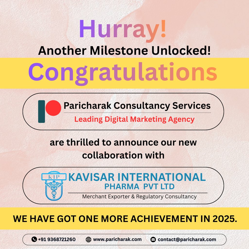 Paricharak Consultancy Services Collaborates with KaviSar International Pharma Pvt. Ltd. — Another M