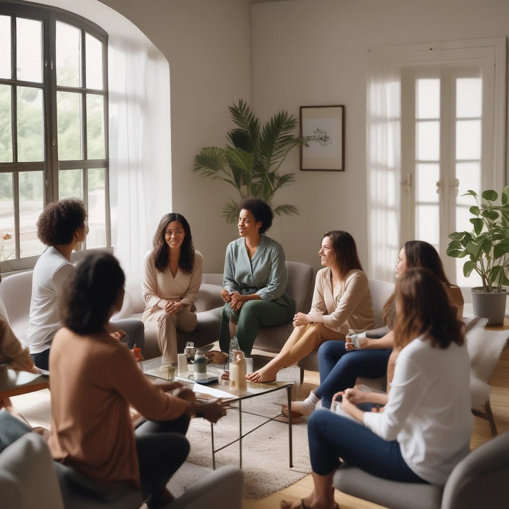 A group of women engaged in a collaborative workshop.