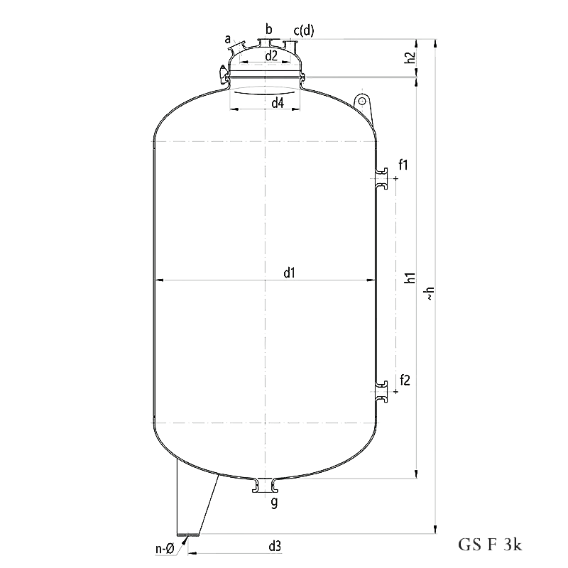 Glass lined storage tanks F