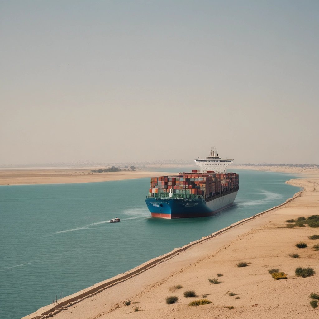 a large container ship sailing in the ocean