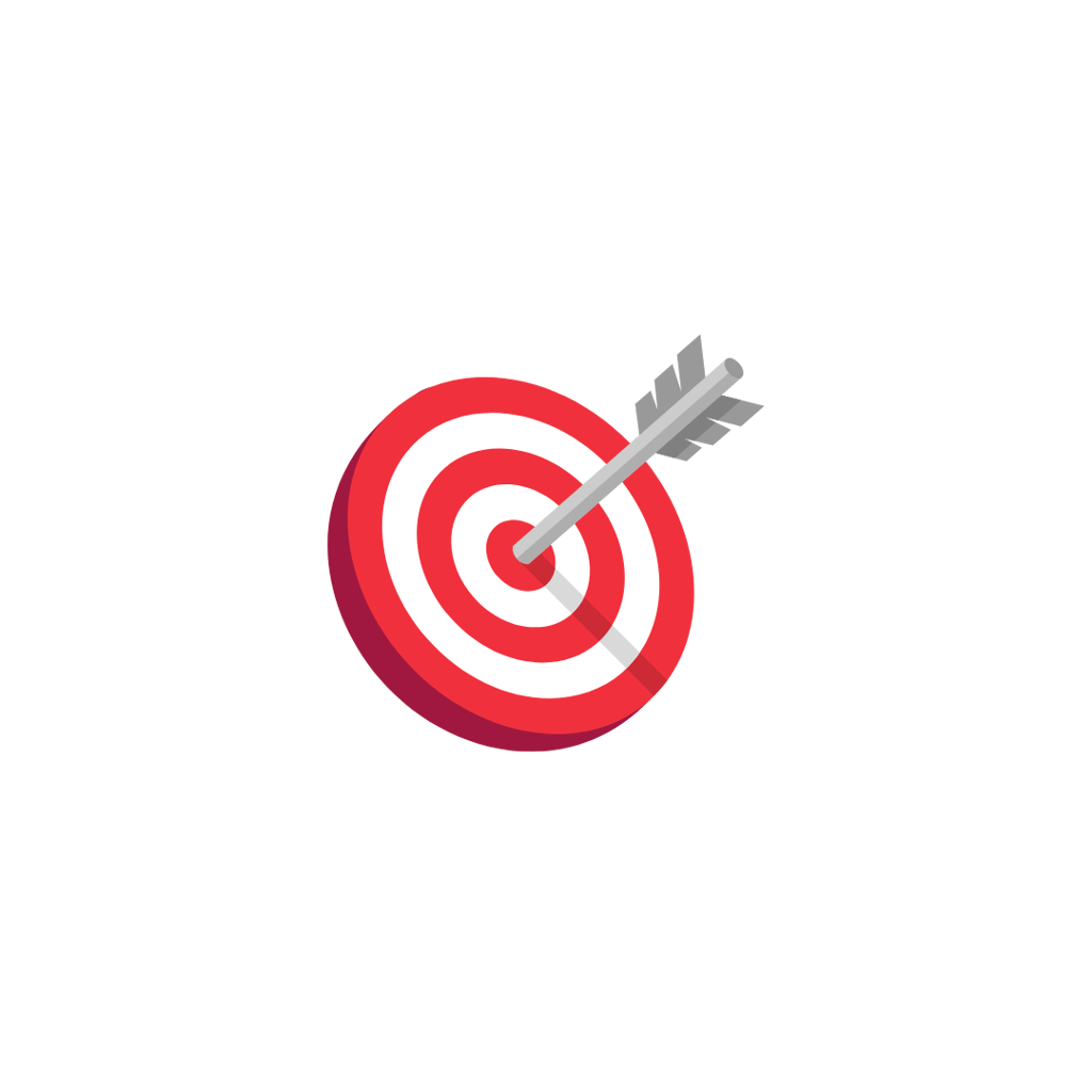 Graphique avec une cible et une flèche symbolisant l'objectif de chaque cours
