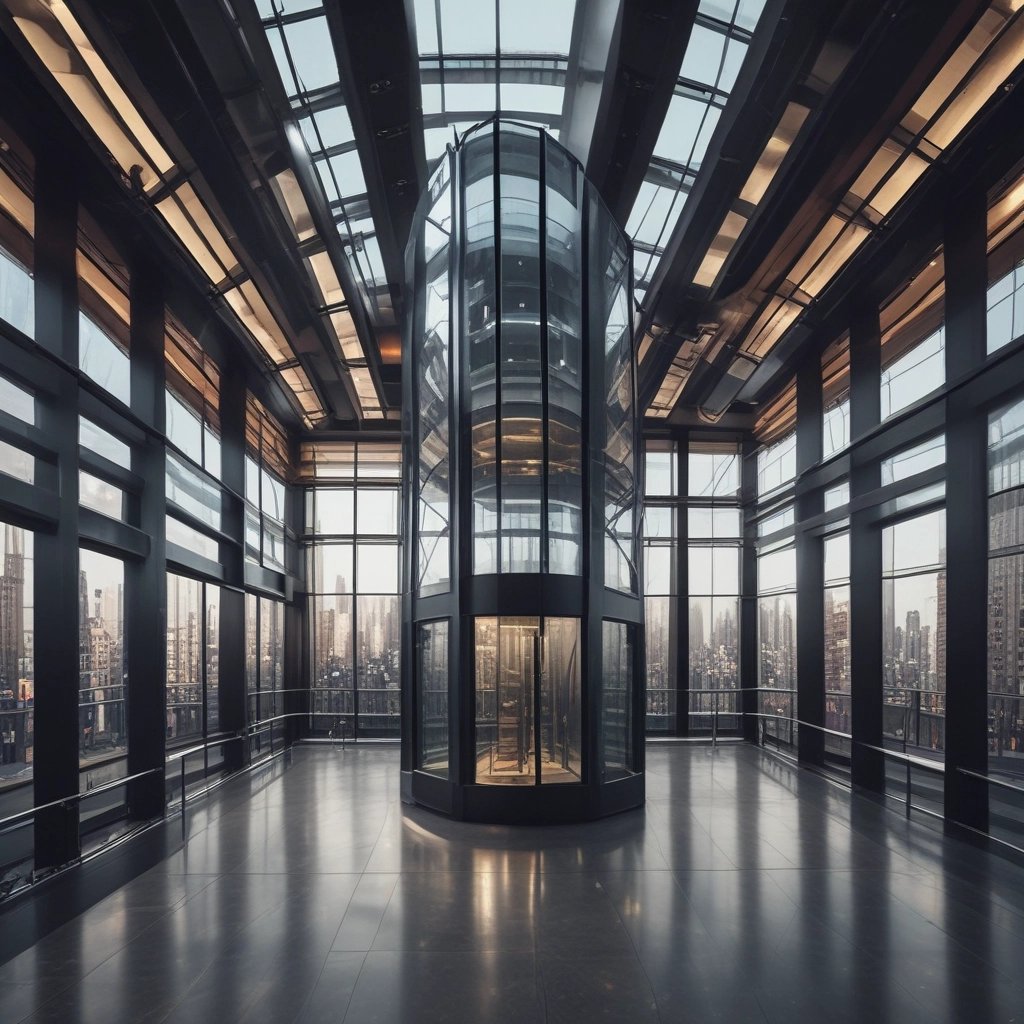 A curved facade covered in white latticework