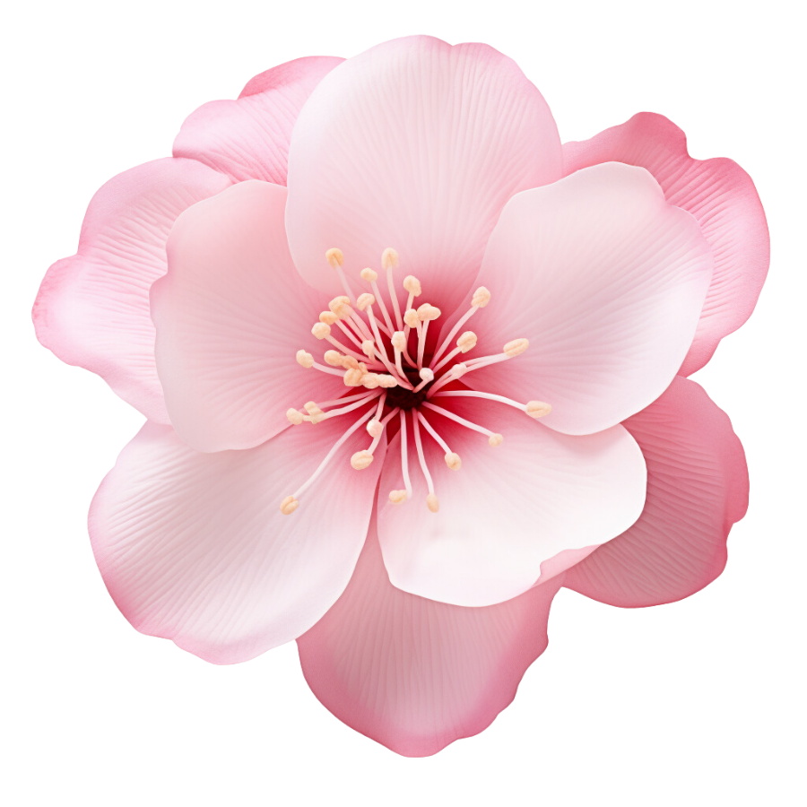 a pink flower with a black background