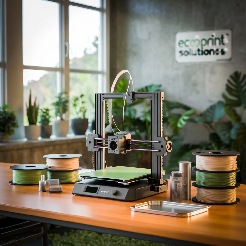 a desk with a printer and a printer machine