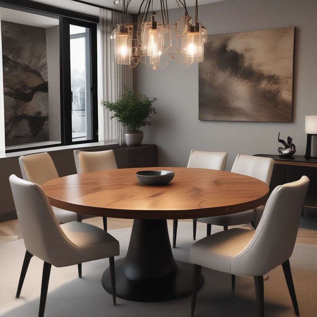 Round table and chairs