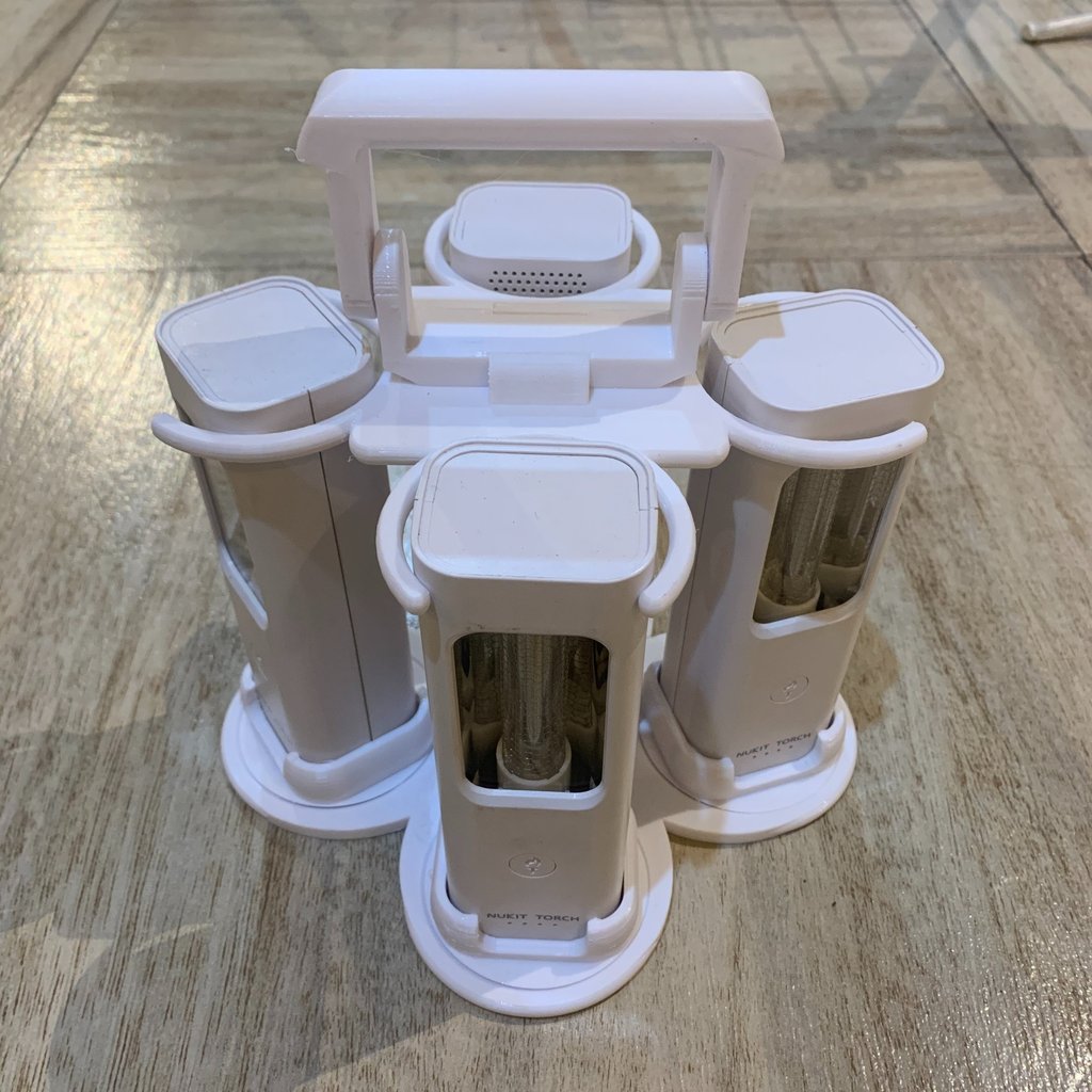 4x Nukit Torch in Quad Rotate holder, white