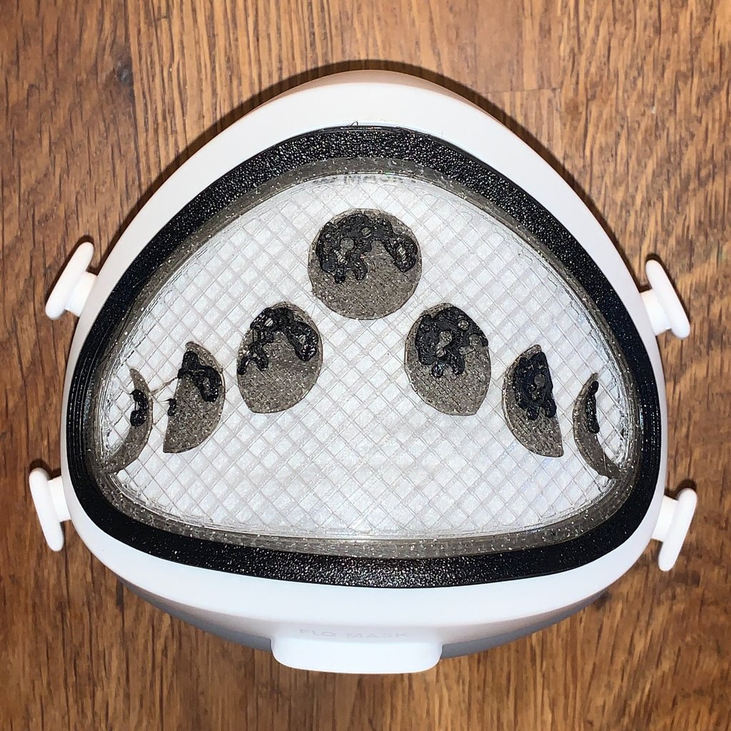 flo-31: Flomask with Moon-faces decoration