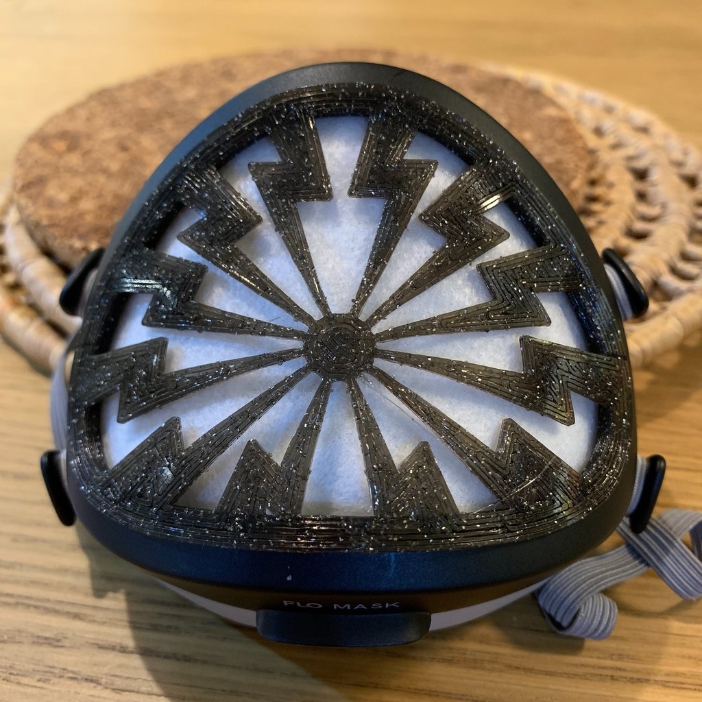flo-70: Flomask with Electric Flashes decoration
