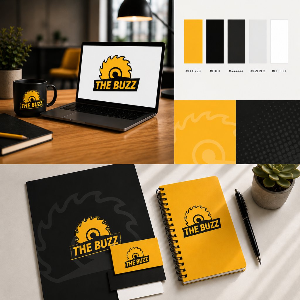 Branding, logo design, and creative services from The Buzz for local business growth