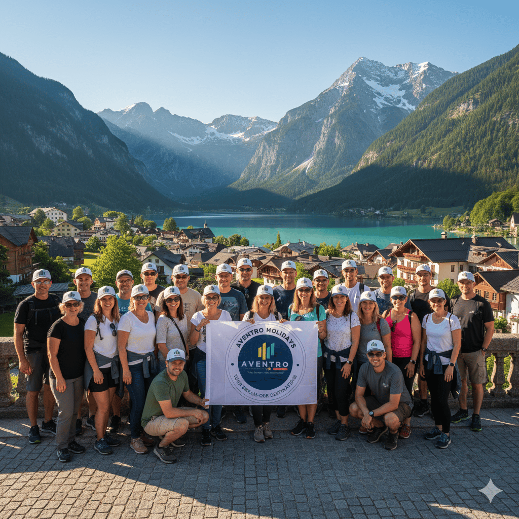 A group photo of travellers in Austria Eastern Europe Group Tour 
