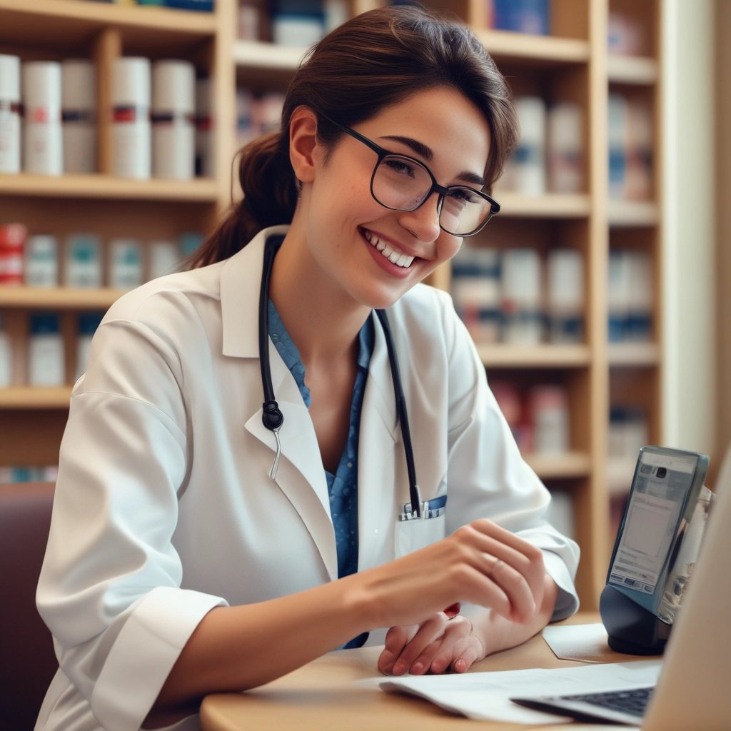 The front entrance of a family drug store named 'Alpha Pharmacy' at night, illuminated by bright, artificial lighting. The pavement in front of the store is wet, reflecting the store's lights. There is a sign above the entrance displaying 'Family Drug' prominently.