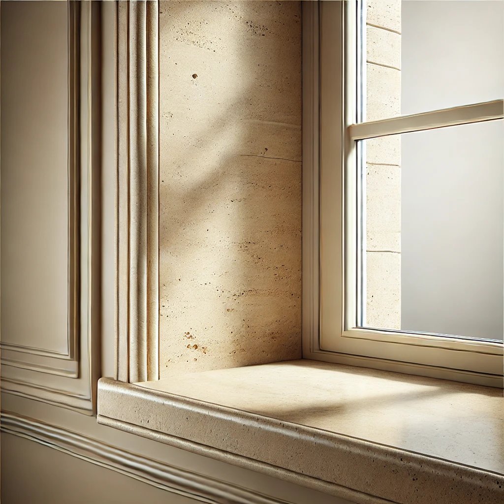 Travertine window sill
