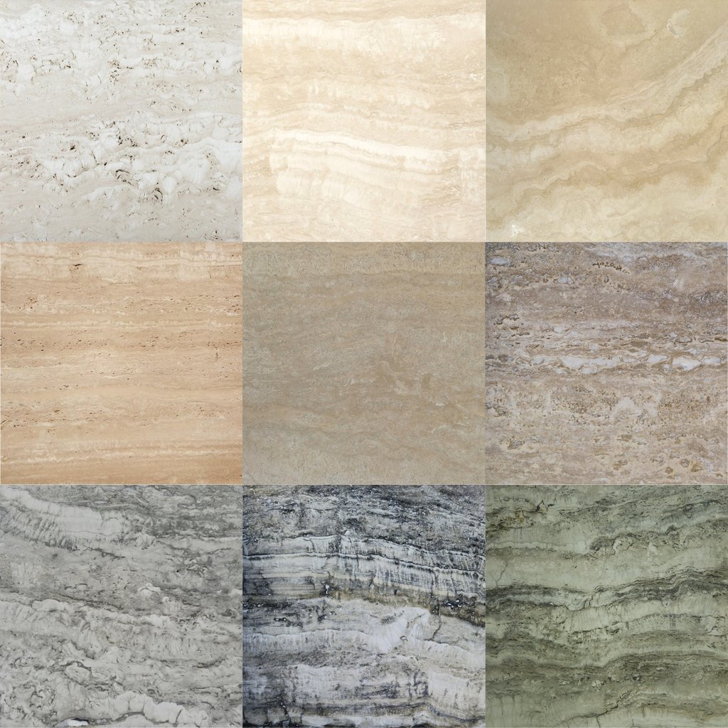 colors of Travertine tiles for walls
