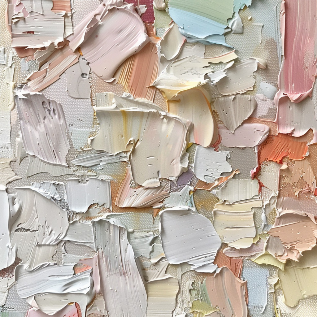 close-up view of paint swatches