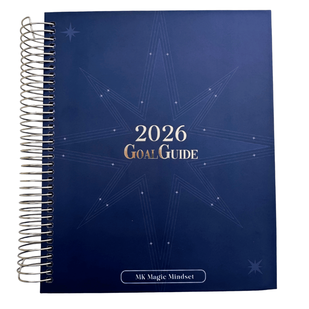 Book cover of 2026 GoalGuide by MK Magic Minset, constellation star on a dark blue background.