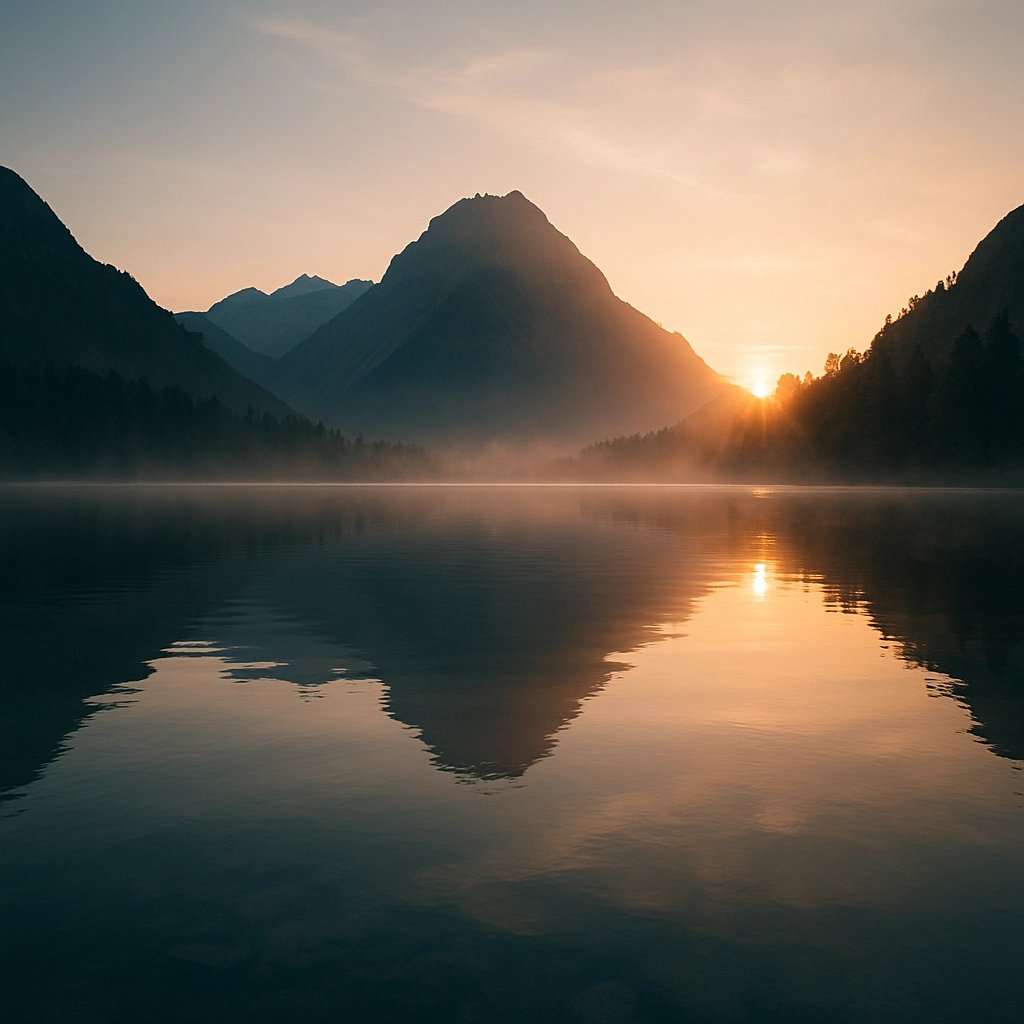 Berglandschaft bei Sonnenaufgang als Symbol für Mentoring, innere Entwicklung und persönliches Wachstum.