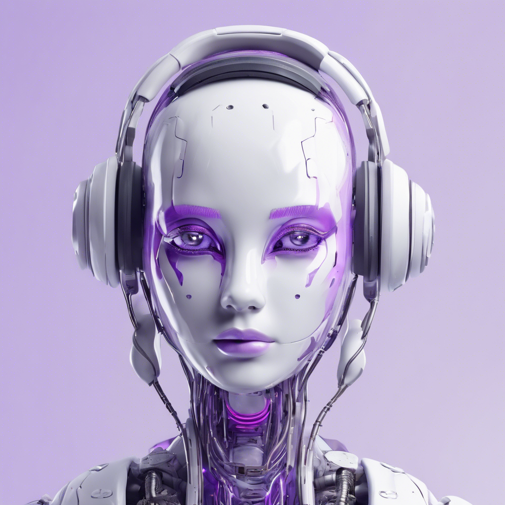 a robot - like robot headphones with headphones on