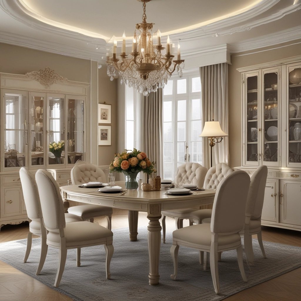 a dining room with a table and chairs | Nour Nagy Designs