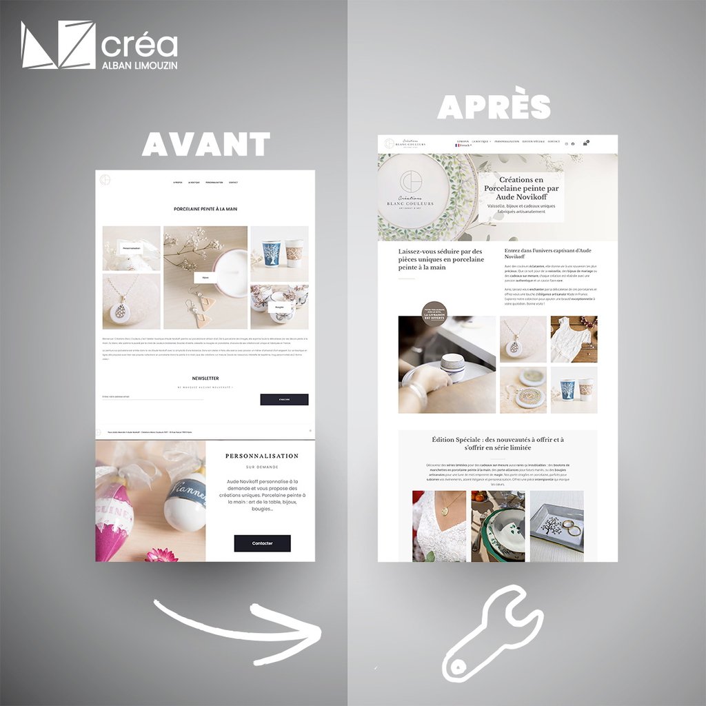 Refonte de sites web vieillissants, dépassés pour un design professionnel, par Lz Créa