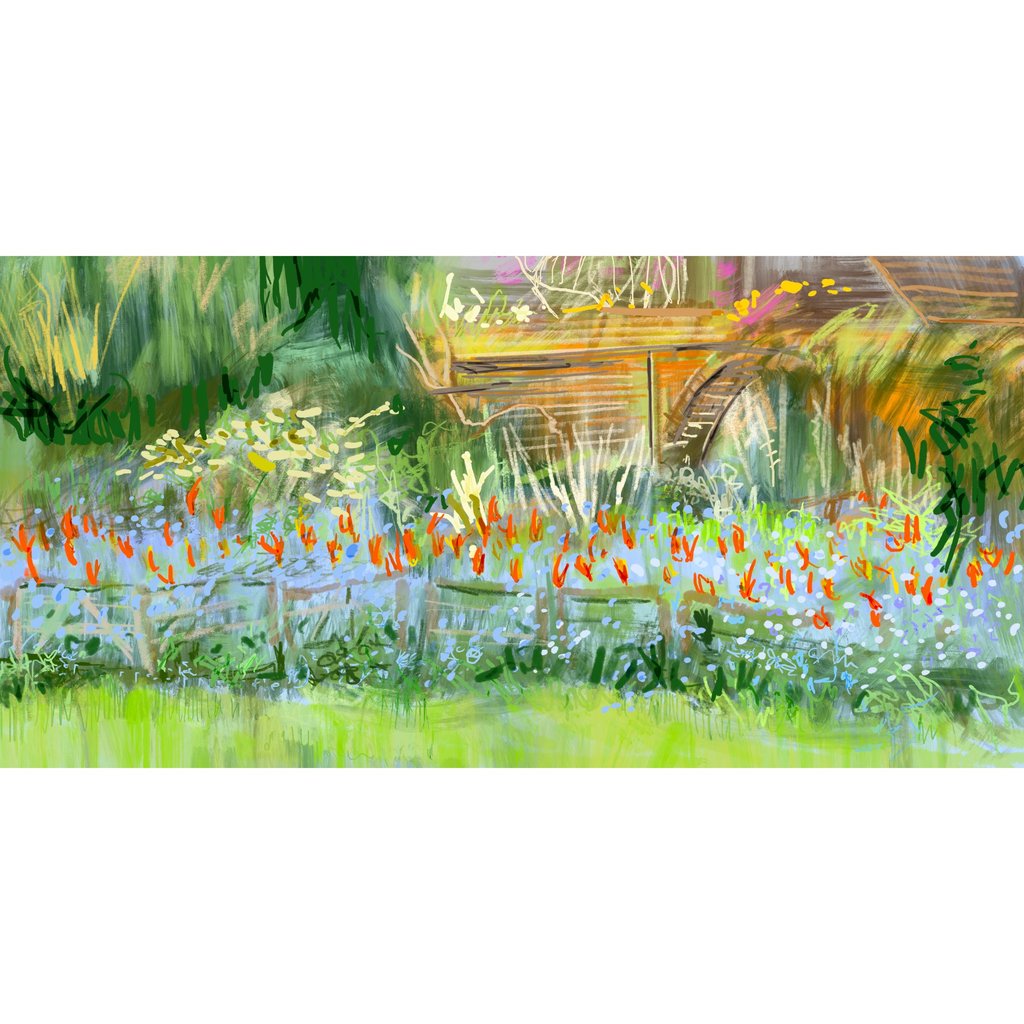 Solar bed tulipa display Spring 2025 - digital drawing