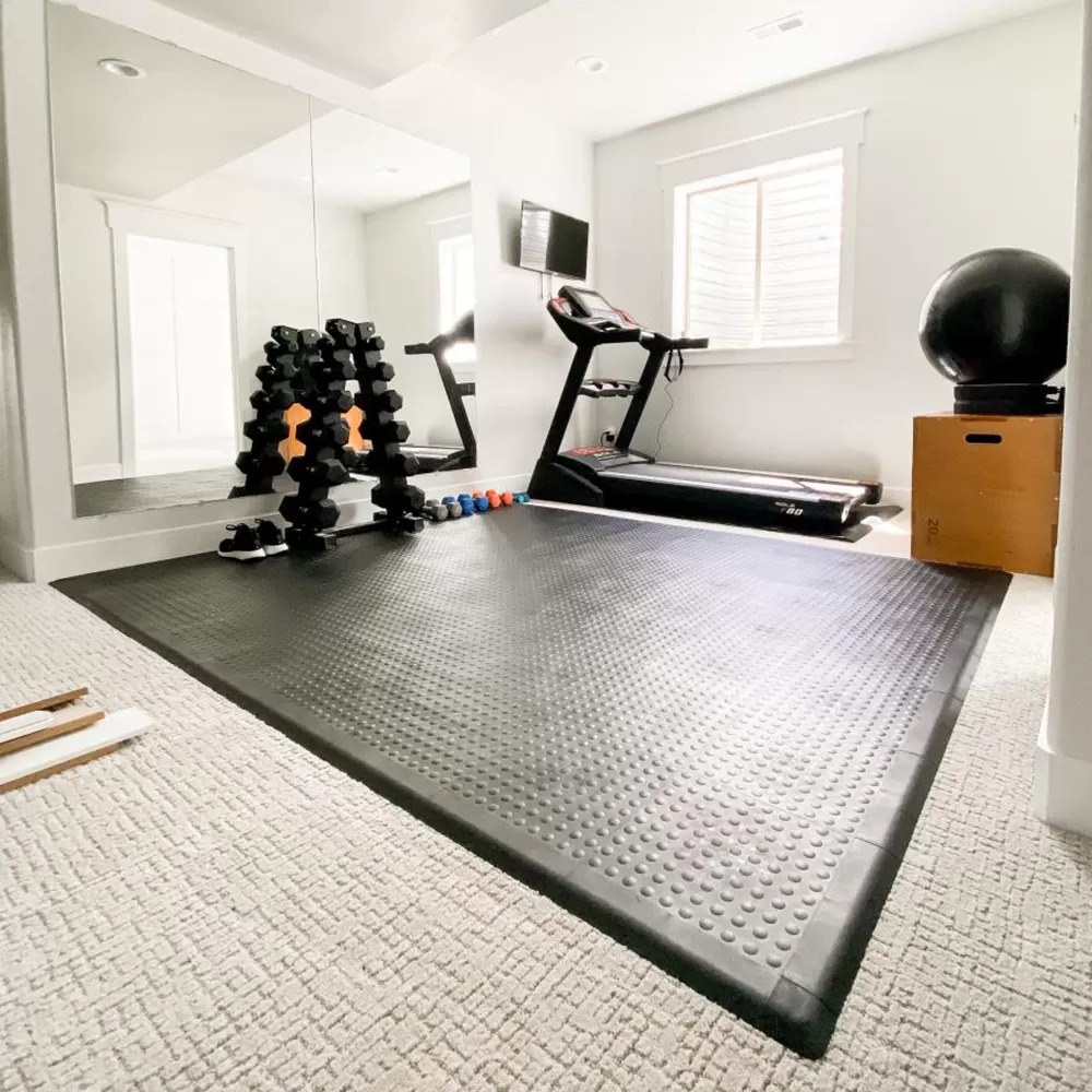 Help customers complete their gym with wholesale flooring and storage. A key retail add-on.