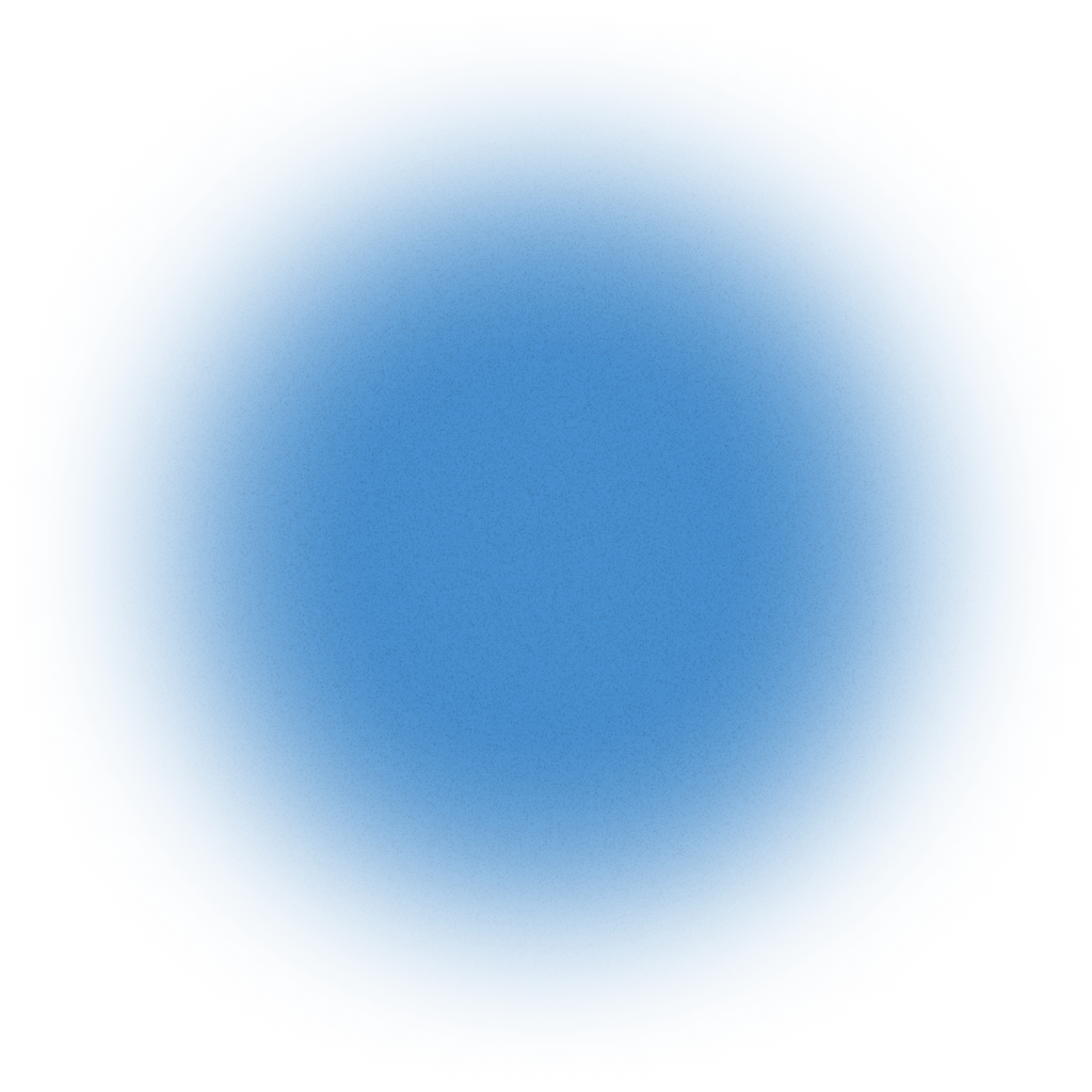 a blue circle with a black background