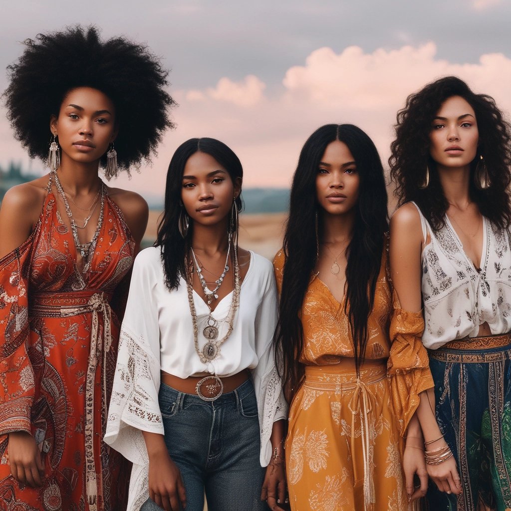 Mannequins dressed in coordinated fashion outfits, predominantly in shades of yellow and black, are displayed on wooden platforms in a well-lit store. The ceiling features an array of hanging light bulbs that add to the contemporary ambiance.