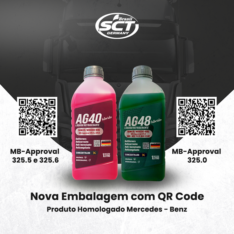Fluido para radiador homologado pela Mercedes Benz