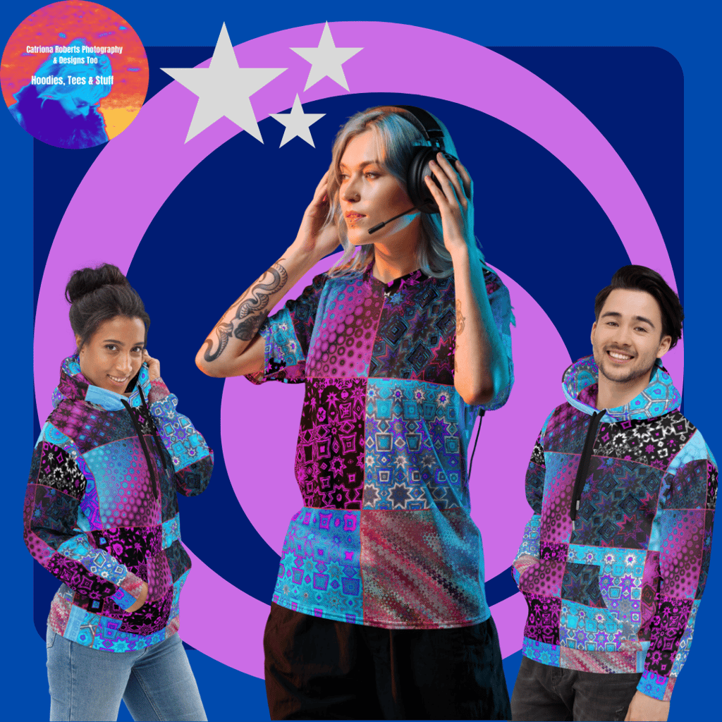 Digital image of models wearing a Hoodie and a  T Shirt.