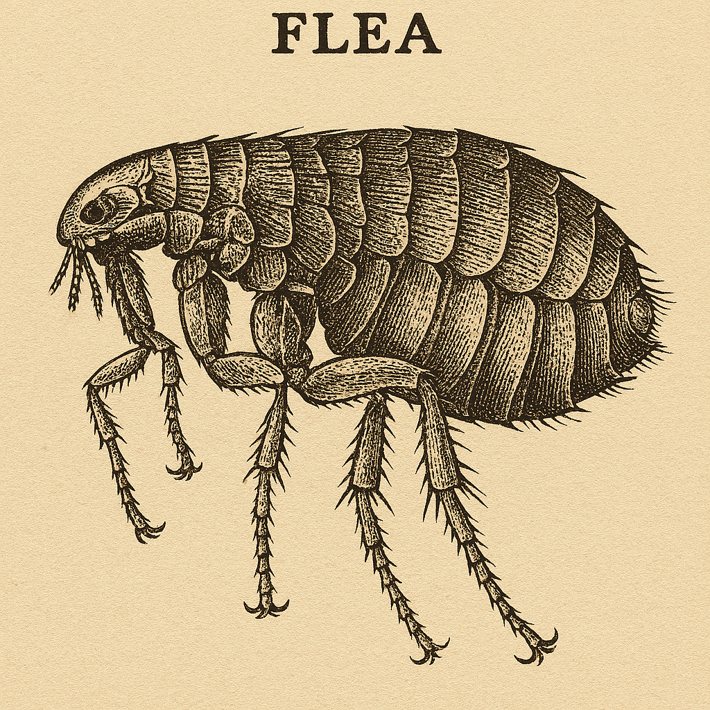 Image of a flea which Treat Pest Control Service takes care of