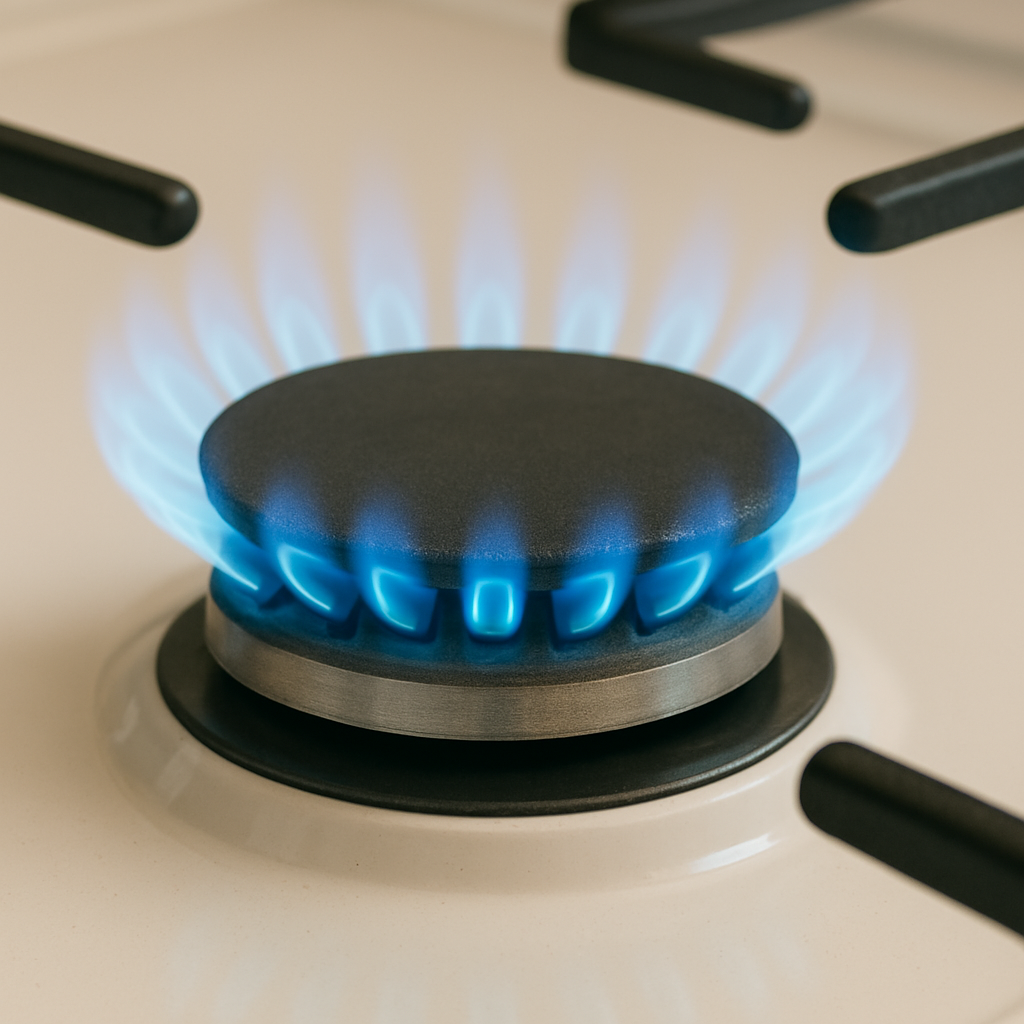 lit gas burner in Cumberland