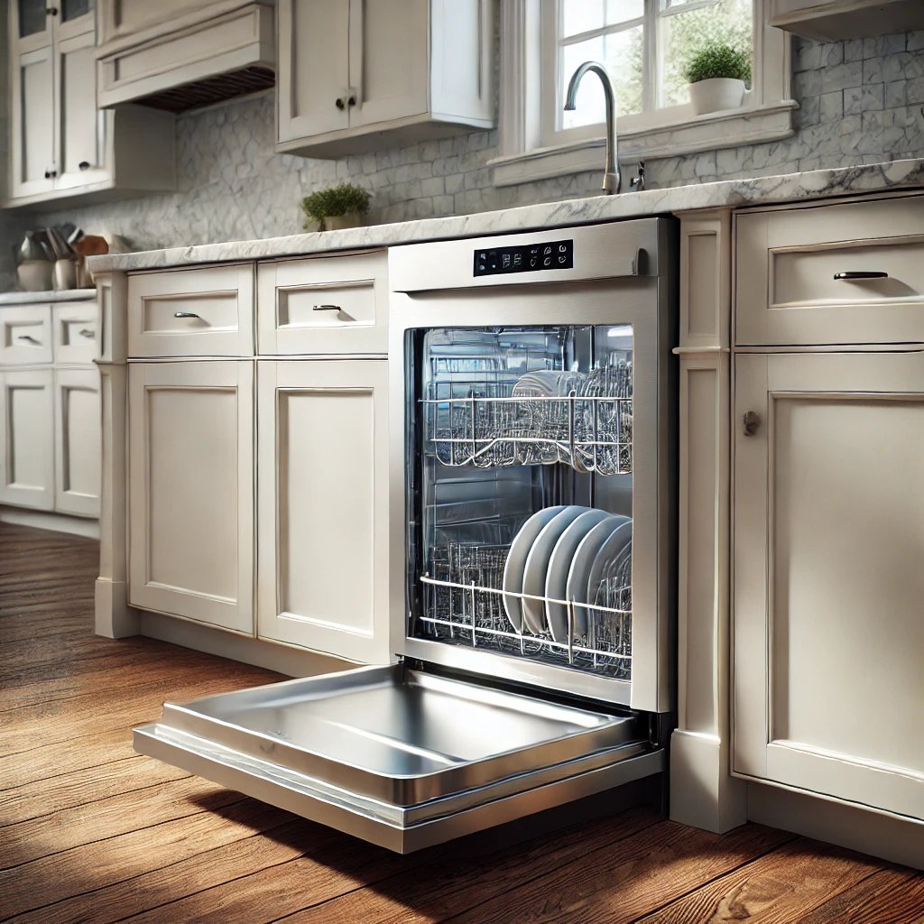 a dishwasher with dishes in it