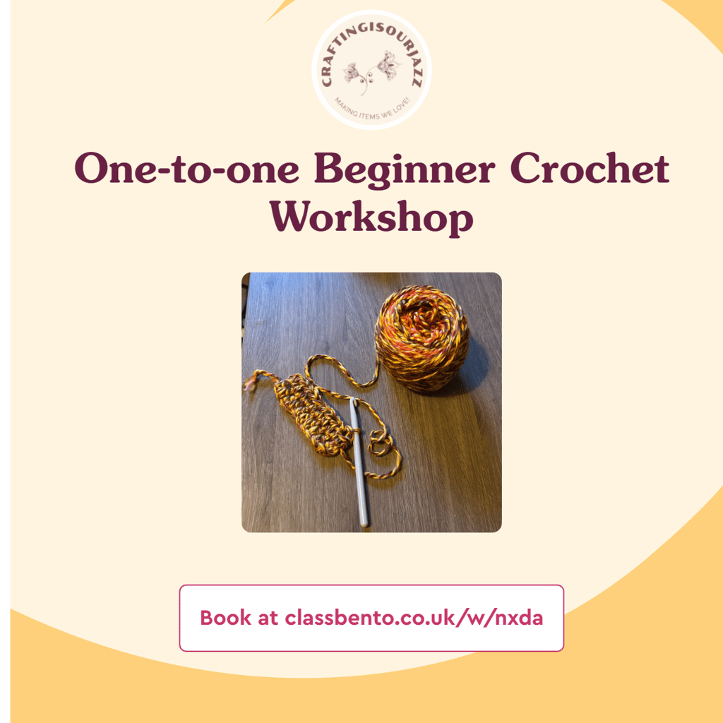 one to one beginner image for crochet workshops