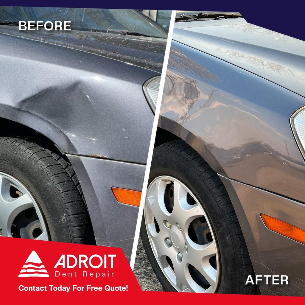 big dent on Kia fender, PDR tools