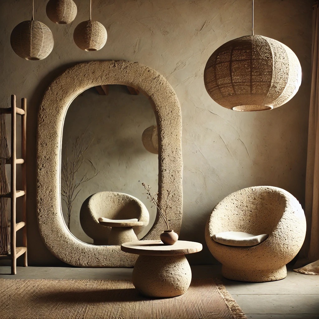 Wabi Sabi Paper Mache Interior Desin
