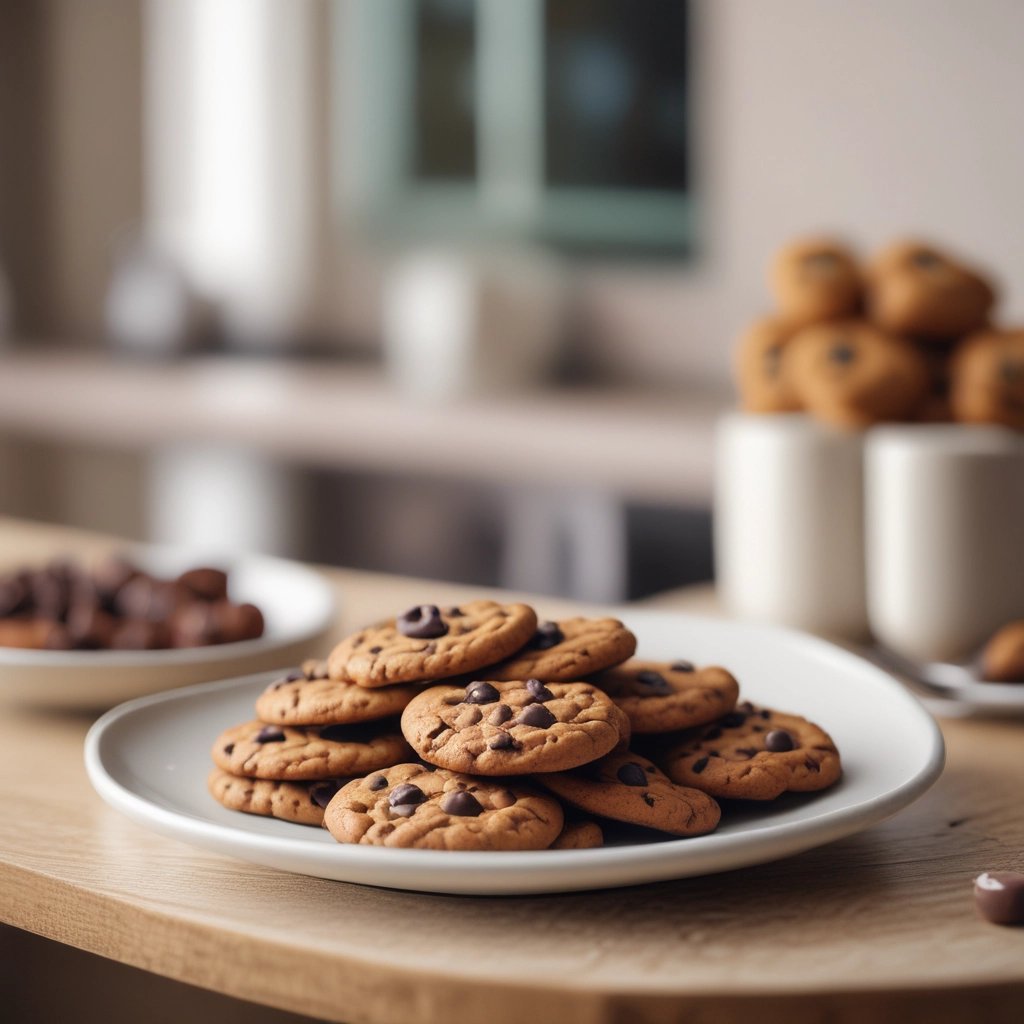 cookies com gotas de chocolate