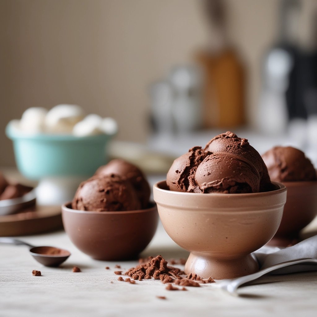 sorvete de chocolate