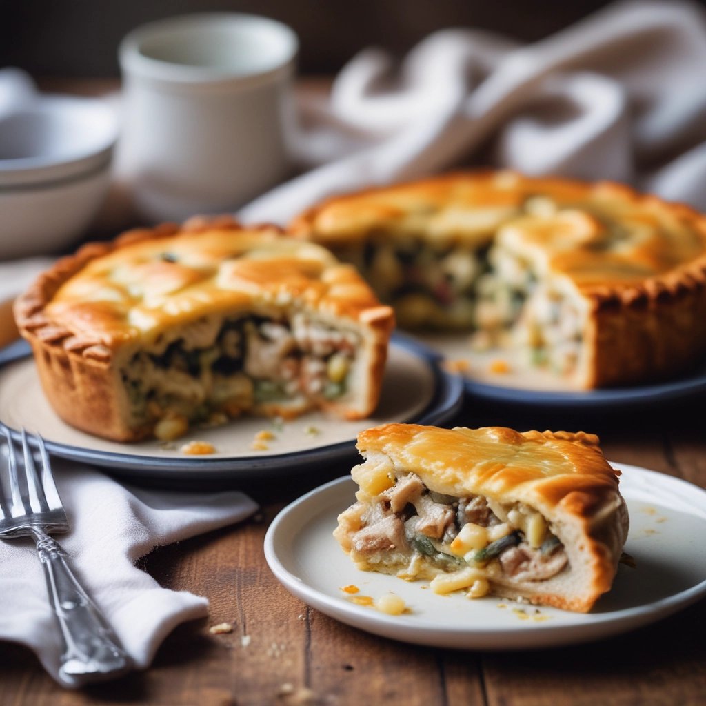 pedaço de torta de frango