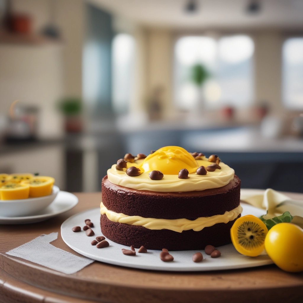 bolo de chocolate com maracujá