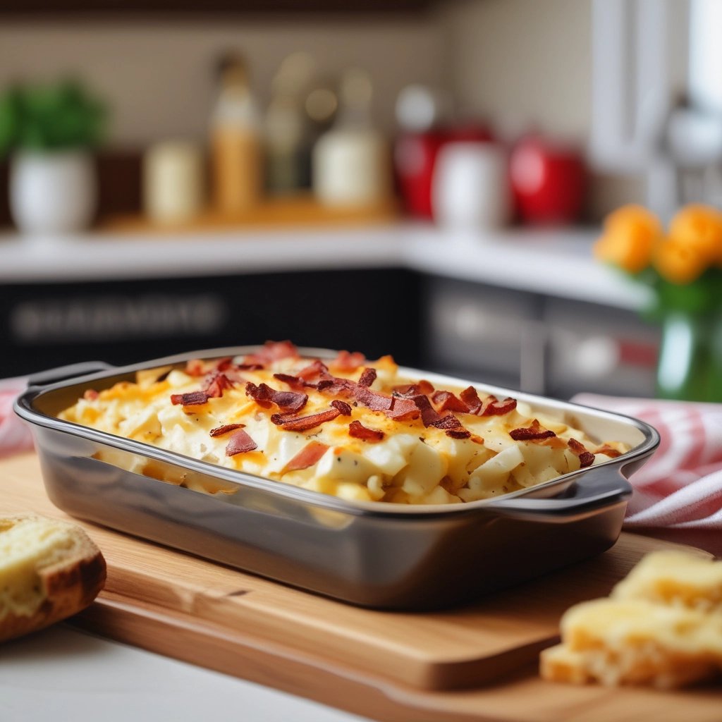 Batata Assadas com Molho Branco e Bacon