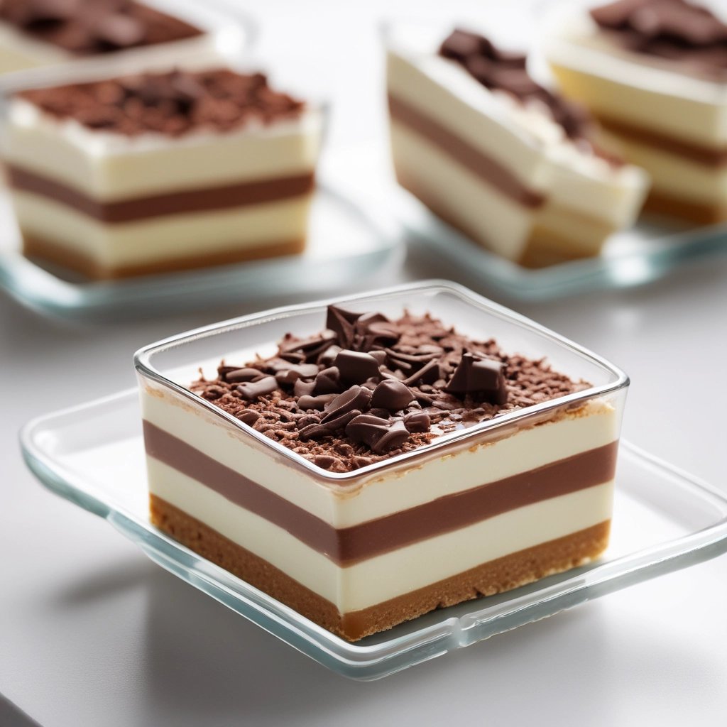 doce de chocolate e chocolate branco na travessa