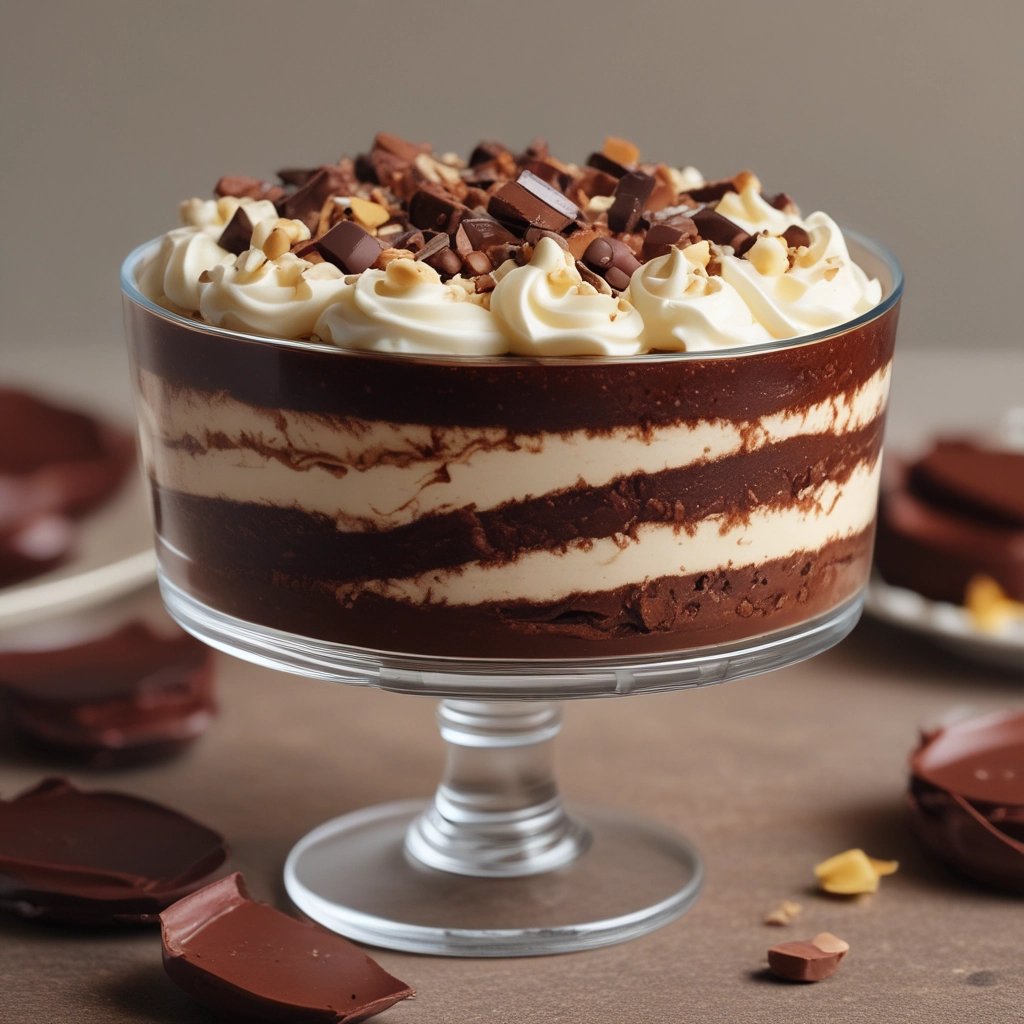 pavê de creme e chocolate