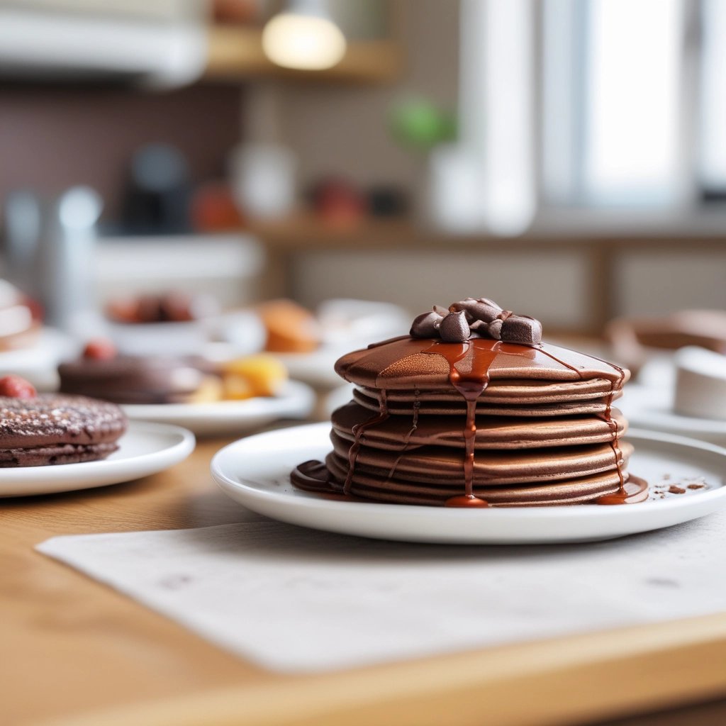 panqueca de chocolate sem açúcar