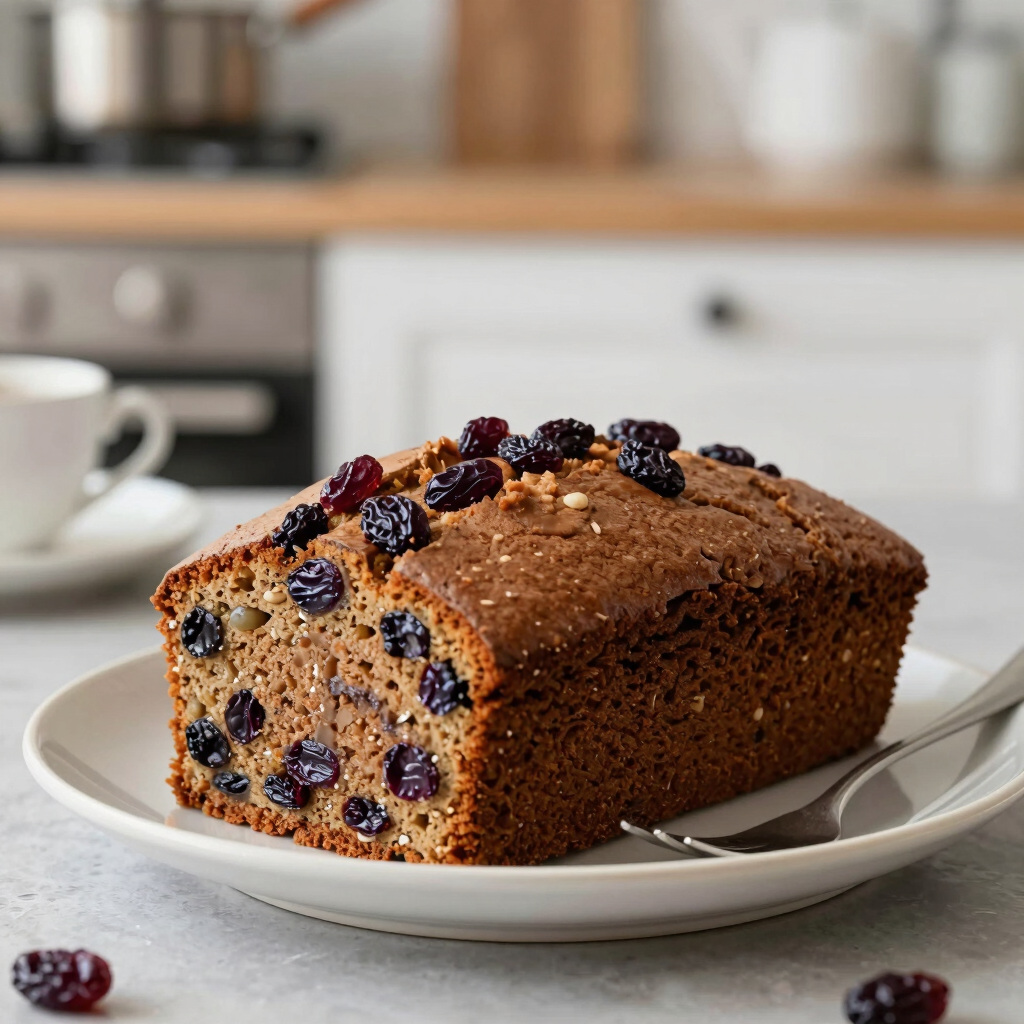 bolo sem açúcar e sem farinha com uva passa