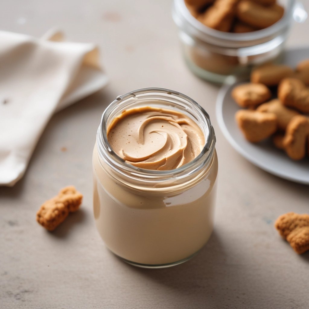 creme biscoff caseiro dentro de um pote