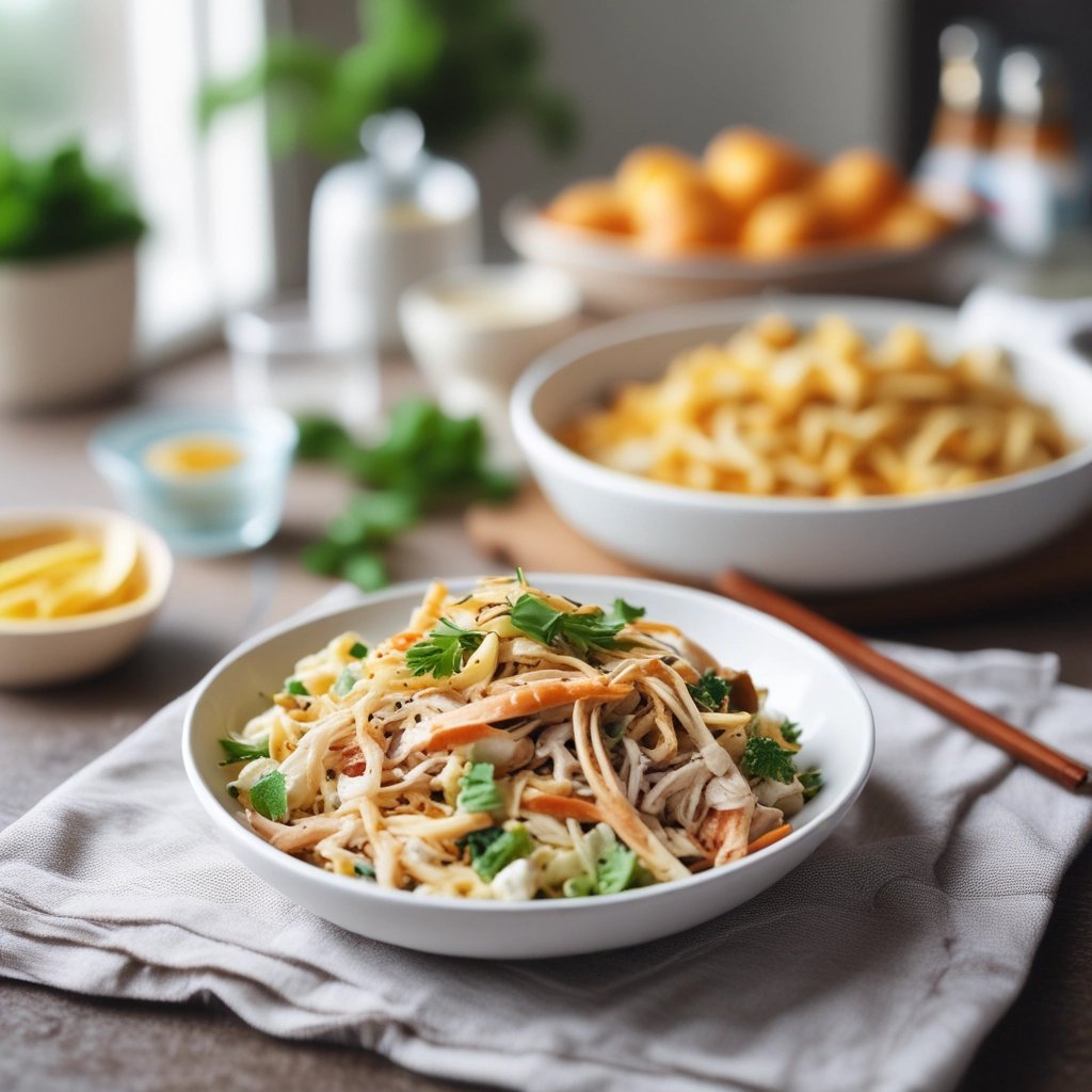 um prato de salpicão