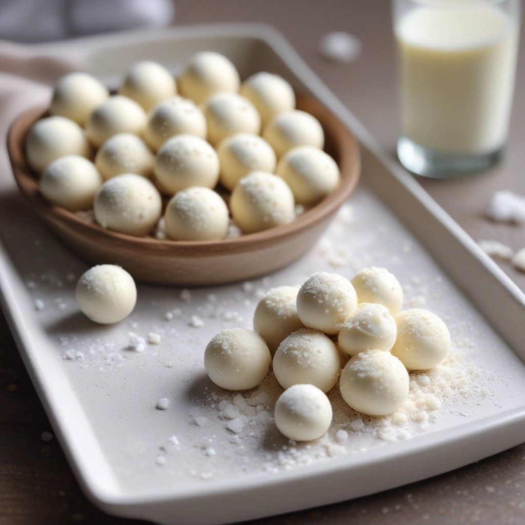 bolinhas de docinhos de leite em pó fit