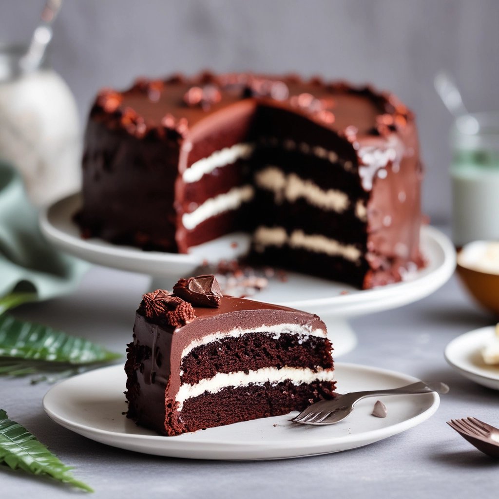 bolo de chocolate recheado com coco